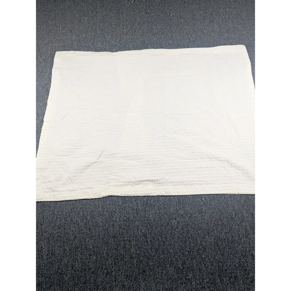 Threshold White Waffle Weave Cotton Standard Pillow Sham Envelope Closure